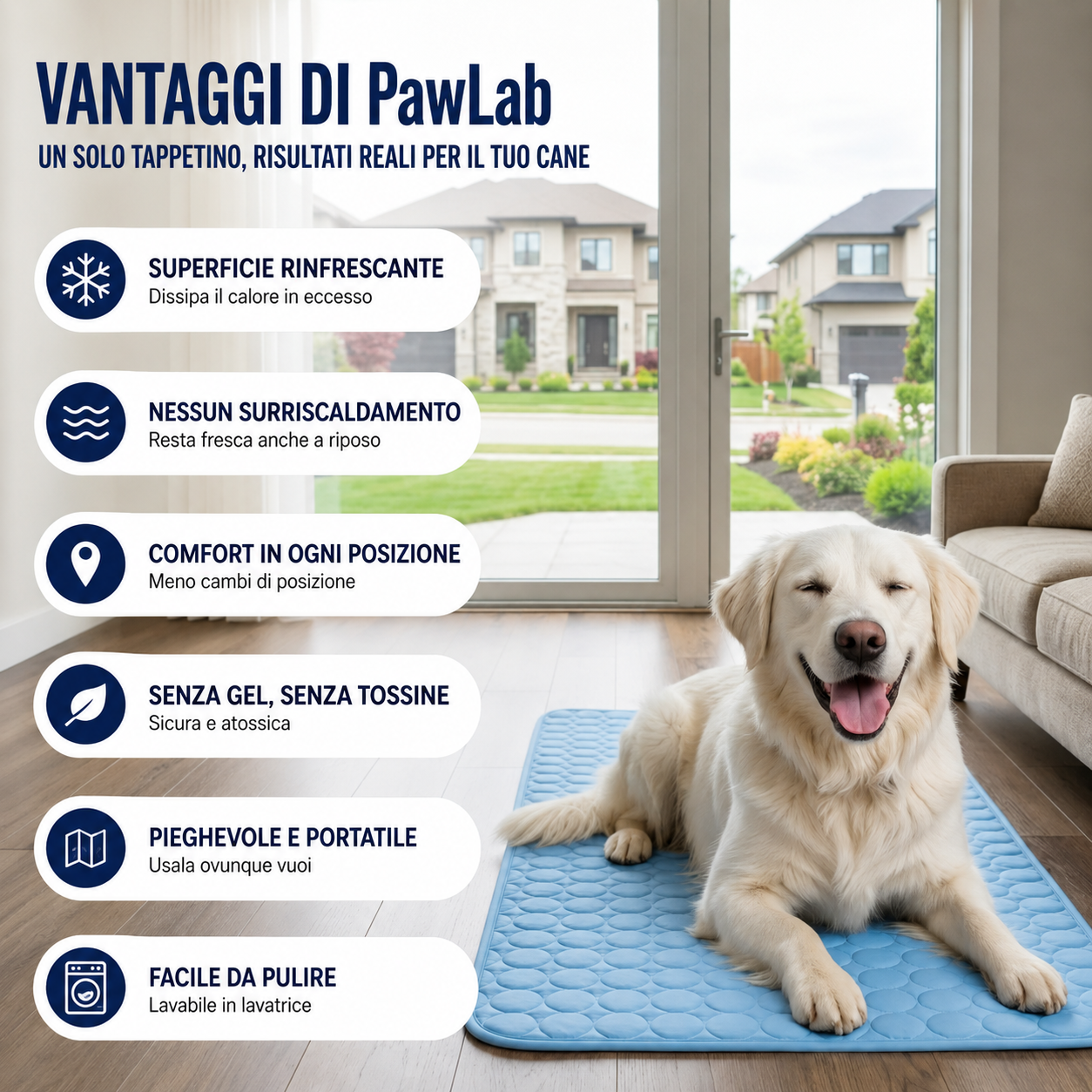 Pawlab Tappetino Rinfrescante Cane e Gatto