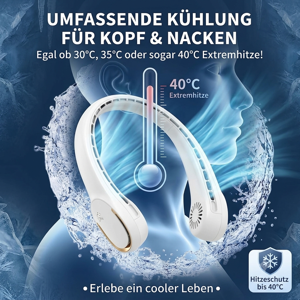 Kuehlheld™ – Tragbarer Nackenventilator